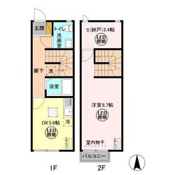 ファンテン・ヴィラＤの物件間取画像